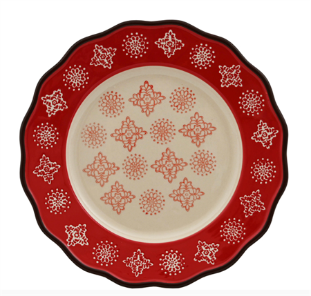 Tallrik röd merry S från Miljögården